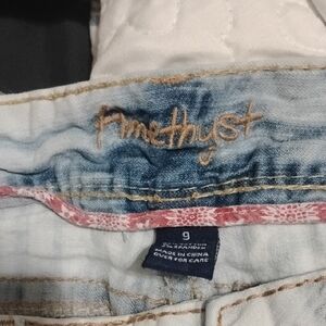 Amethyst Jeans Blue and White Jean Shorts